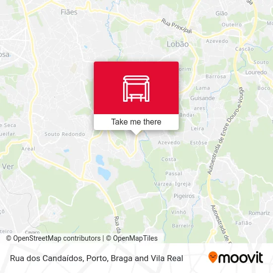 Rua dos Candaídos mapa