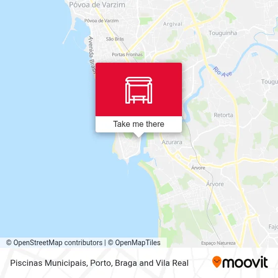 Piscinas Municipais map