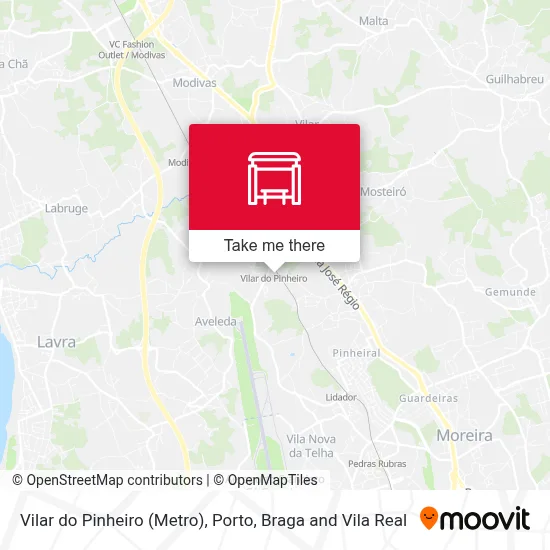 Vilar do Pinheiro (Metro) map