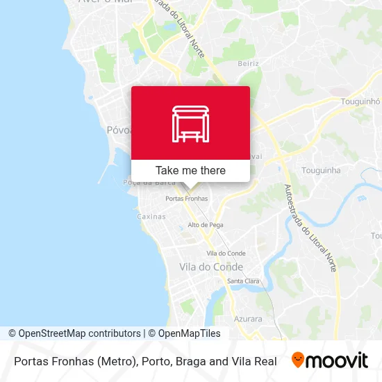 Portas Fronhas (Metro) map