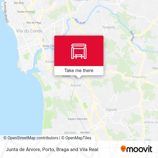 Junta de Árvore map