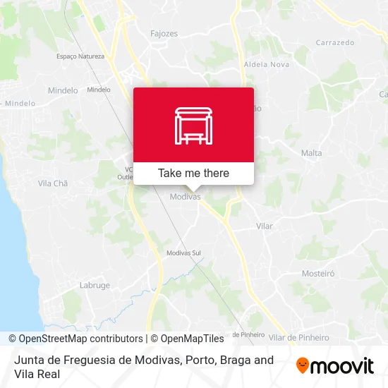 Junta de Freguesia de Modivas map