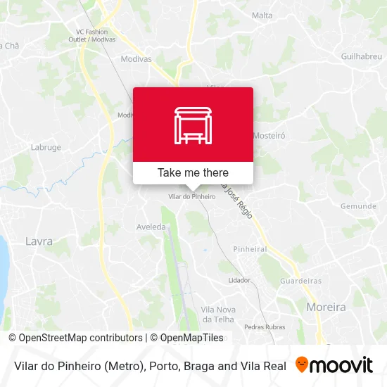 Vilar do Pinheiro (Metro) map