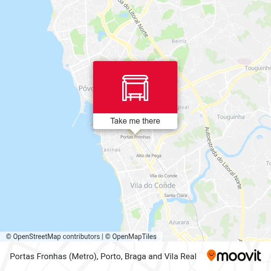 Portas Fronhas (Metro) map