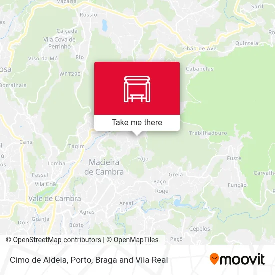 Cimo de Aldeia map