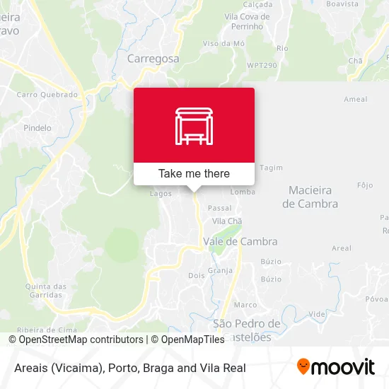 Areais (Vicaima) map