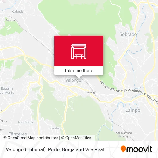 Valongo (Tribunal) map