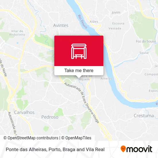 Ponte das Alheiras map