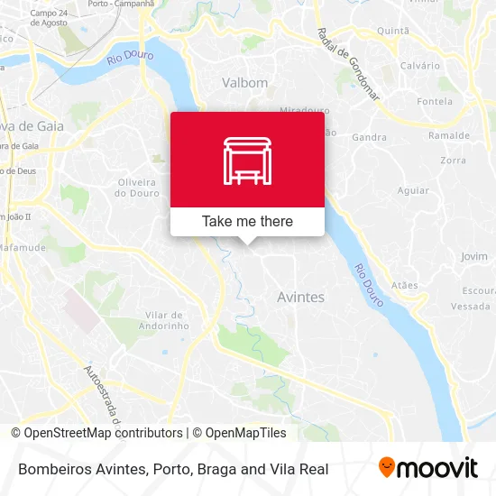 Bombeiros Avintes map