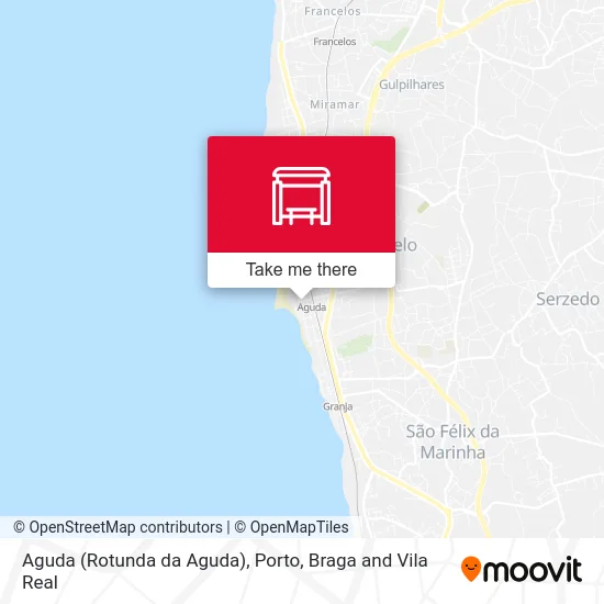 Aguda (Rotunda da Aguda) map