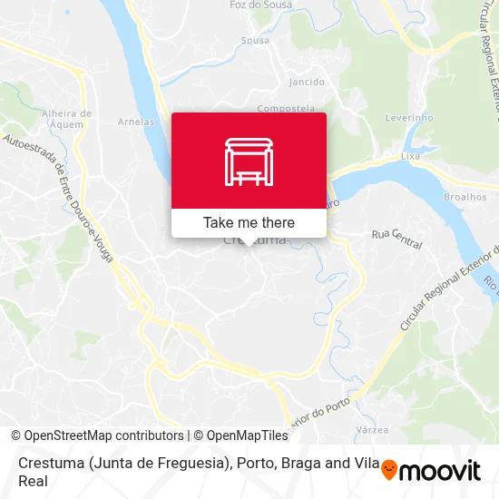 Crestuma (Junta de Freguesia) map