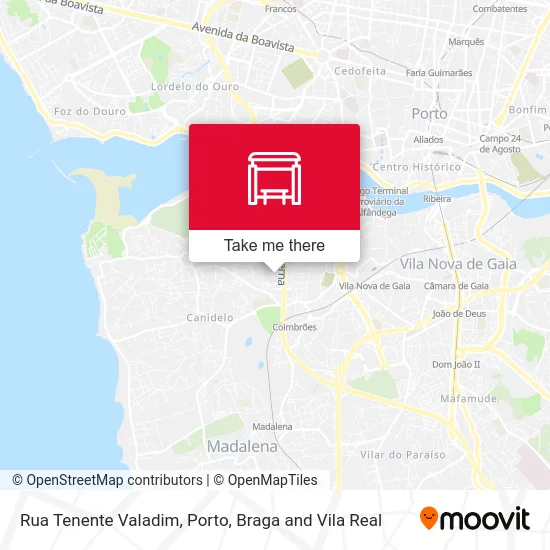 Rua Tenente Valadim mapa