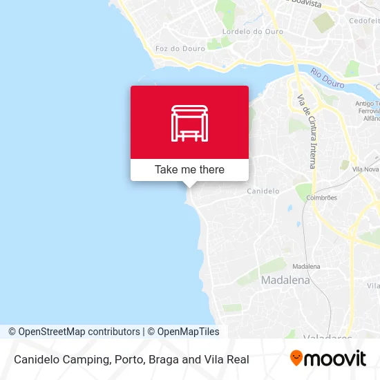 Canidelo Camping map