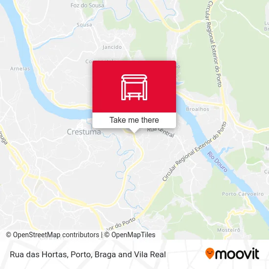 Rua das Hortas mapa