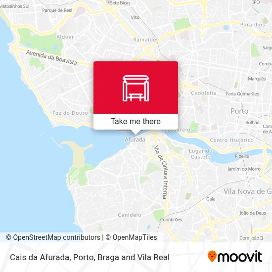 Cais da Afurada map