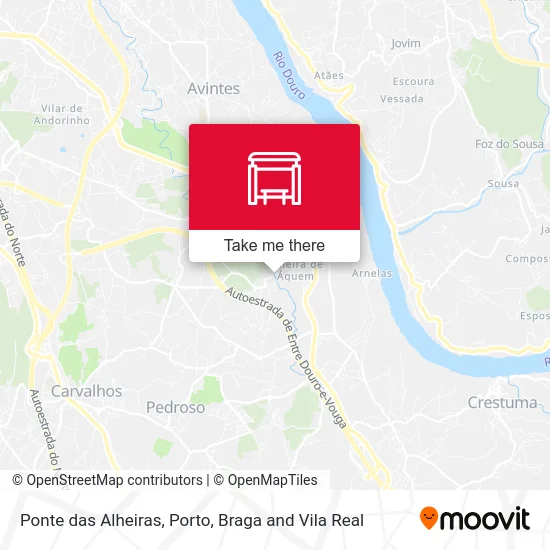 Ponte das Alheiras map