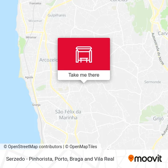 Serzedo - Pinhorista map