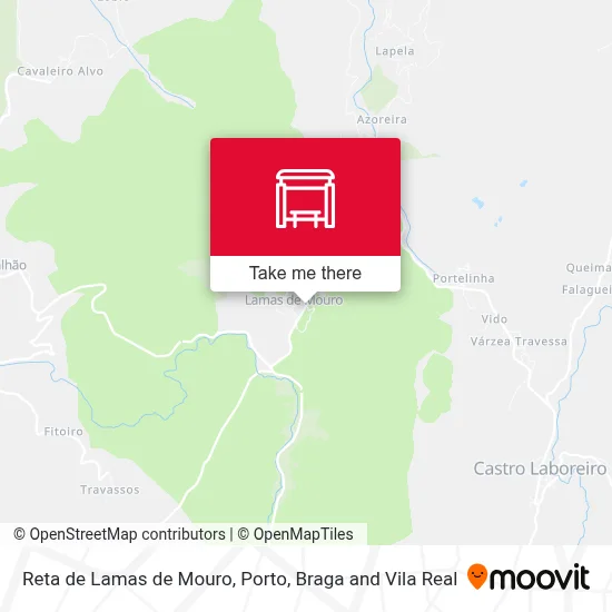 Reta de Lamas de Mouro map