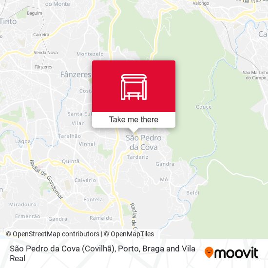 São Pedro da Cova (Covilhã) mapa
