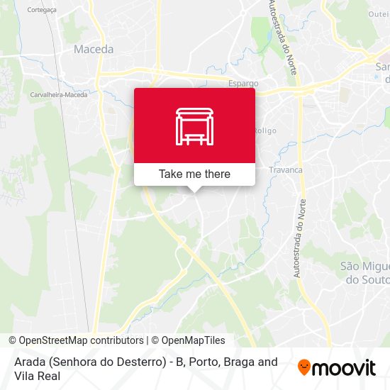 Arada (Senhora do Desterro) - B map