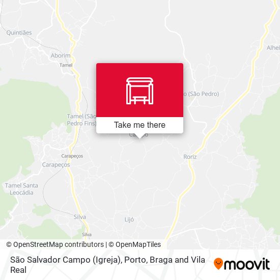 São Salvador Campo (Igreja) map