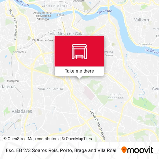 Esc. EB 2/3 Soares Reis map