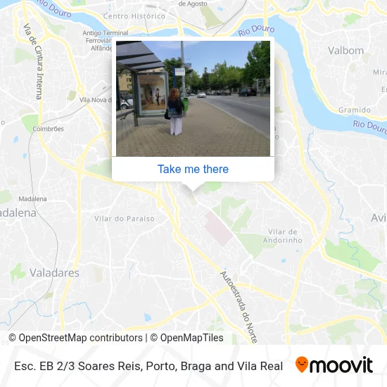 Esc. EB 2/3 Soares Reis map