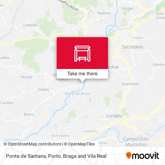 Ponte de Santana mapa