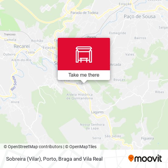 Sobreira (Vilar) mapa