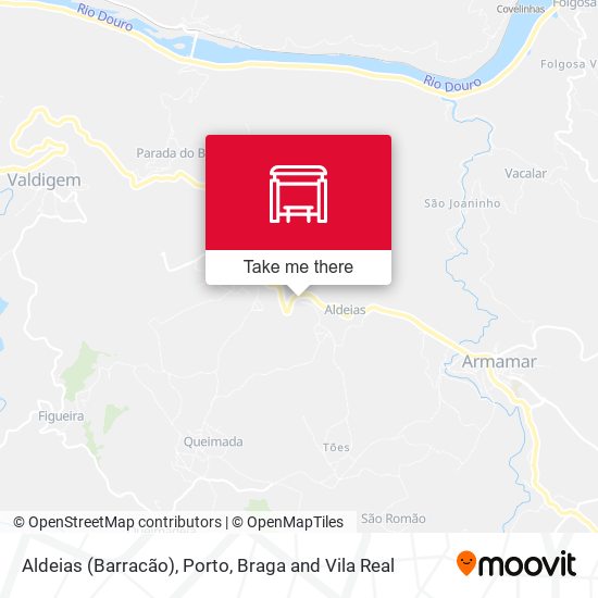 Aldeias (Barracão) mapa