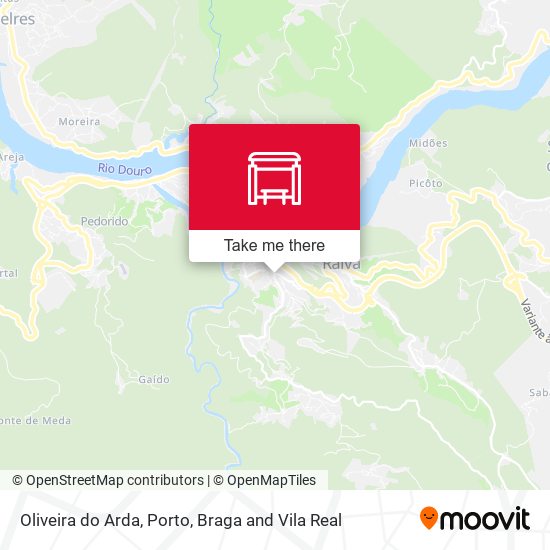 Oliveira do Arda map