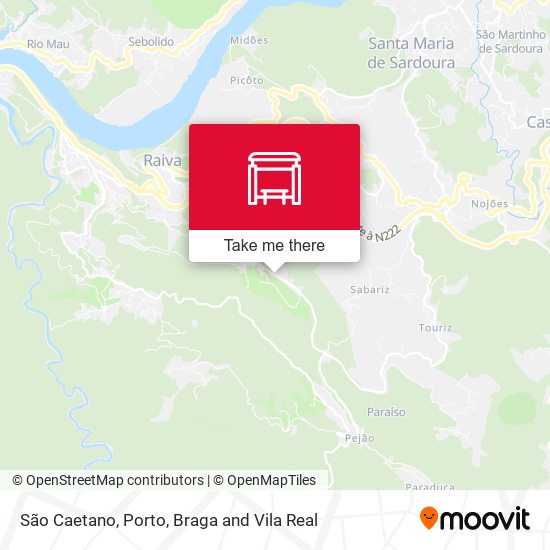 São Caetano mapa