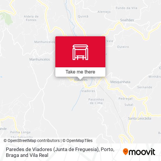 Paredes de Viadores (Junta de Freguesia) mapa