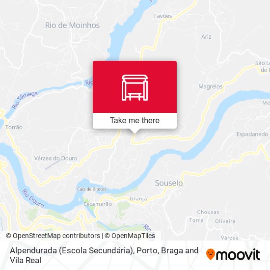 Alpendurada (Escola Secundária) mapa