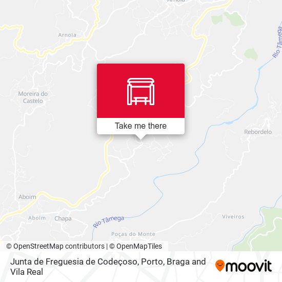 Junta de Freguesia de Codeçoso mapa