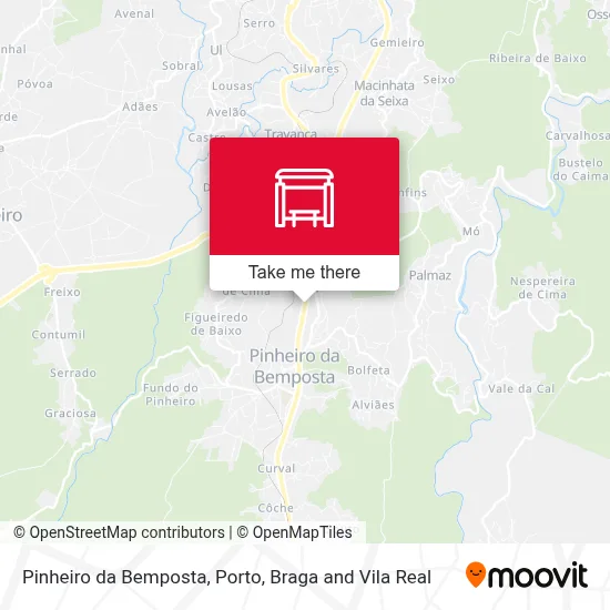 Pinheiro da Bemposta map