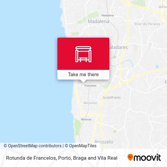 Rotunda de Francelos map