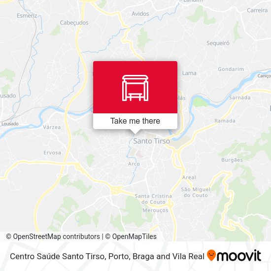 Centro Saúde Santo Tirso mapa