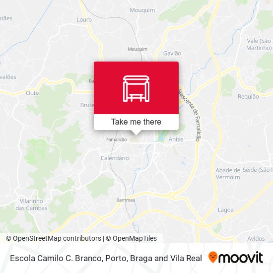 Escola Camilo C. Branco mapa