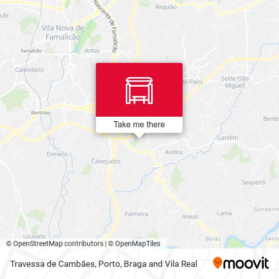 Travessa de Cambães mapa