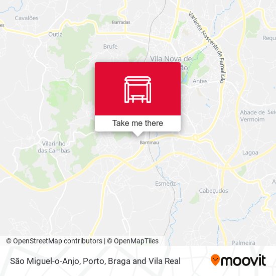 São Miguel-o-Anjo mapa
