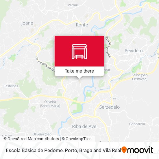 Escola Básica de Pedome map