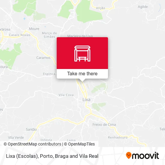 Lixa (Escolas) map