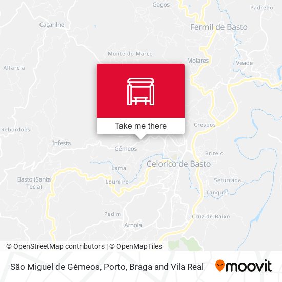 São Miguel de Gémeos map