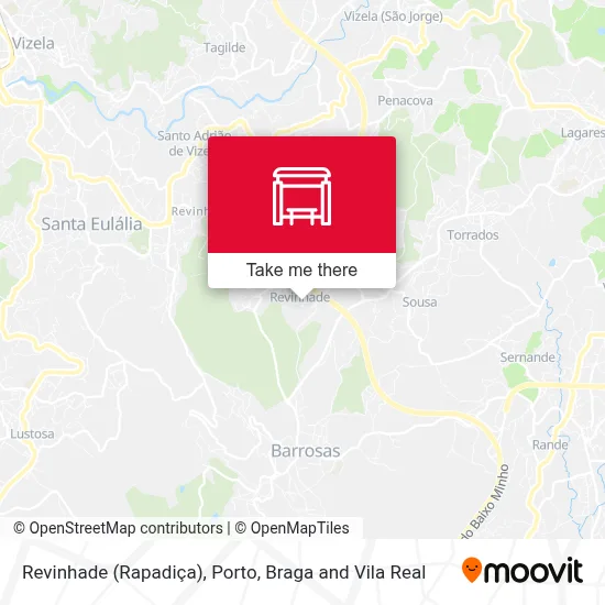 Revinhade (Rapadiça) mapa