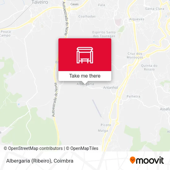 Albergaria (Ribeiro) map