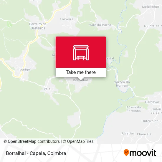 Borralhal - Capela map
