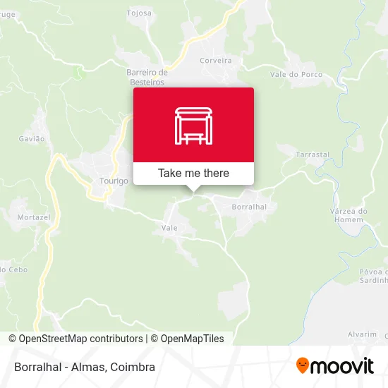 Borralhal - Almas map
