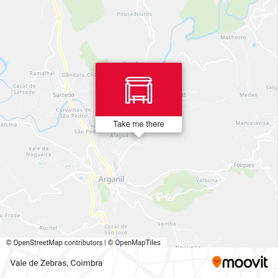 Vale de Zebras map