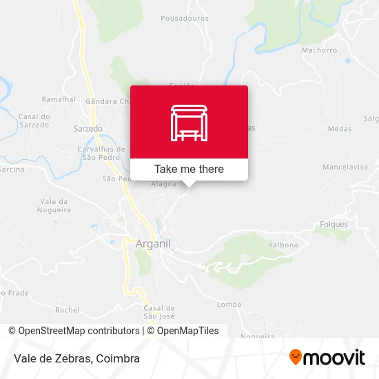 Vale de Zebras map